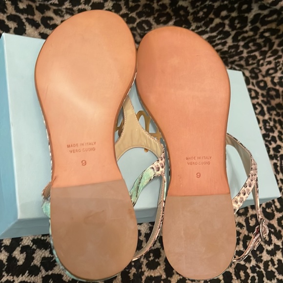 Butter Abalone Thong Sandal mint snake - Picture 4 of 6